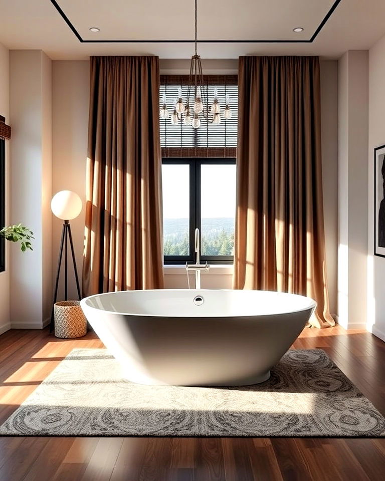 sleek freestanding bathtub for bedroom - 15 Bathtub in Bedroom Ideas