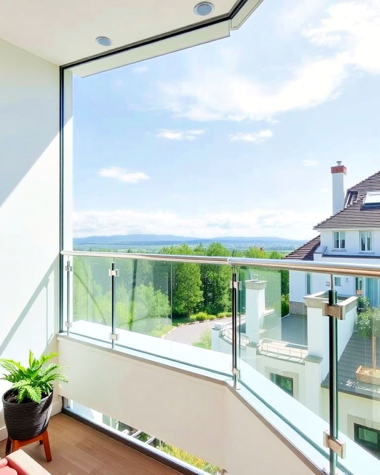sleek modern glass balcony - 20 Juliet Balcony Ideas