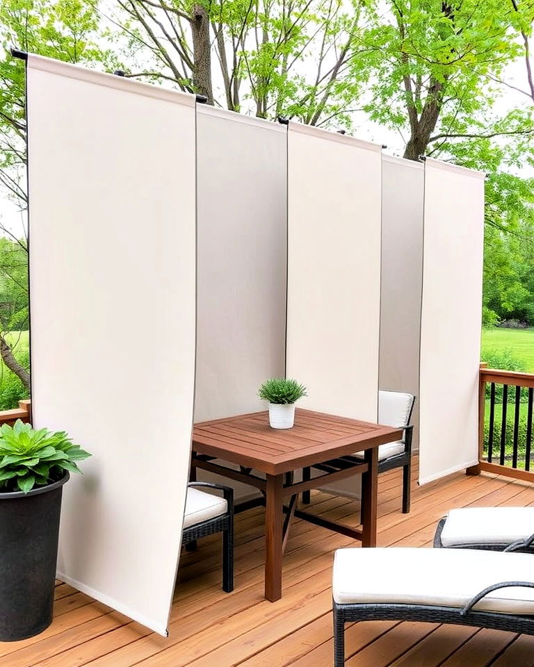 sliding panels for adjustable privacy - 15 Deck With Privacy Wall