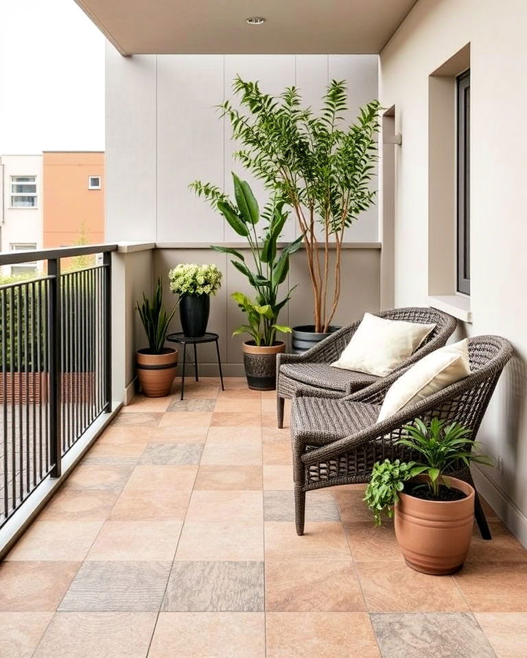 slip resistant tiles balcony - 20 Balcony Tiles Ideas