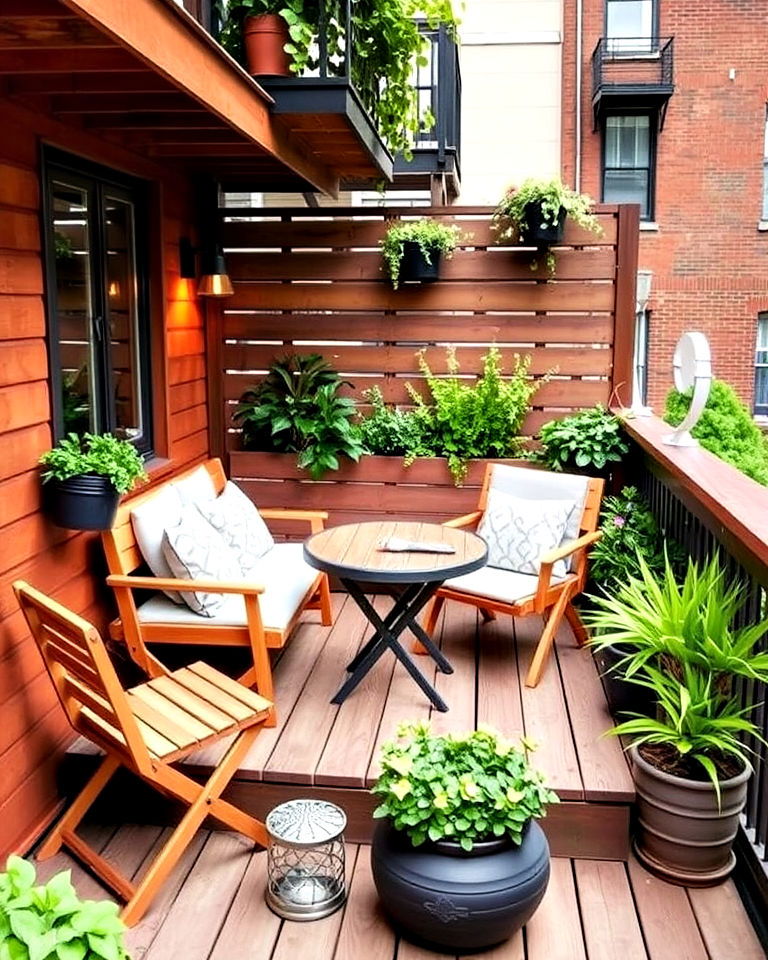 small deck for urban garden - 30 Garden Decking Ideas