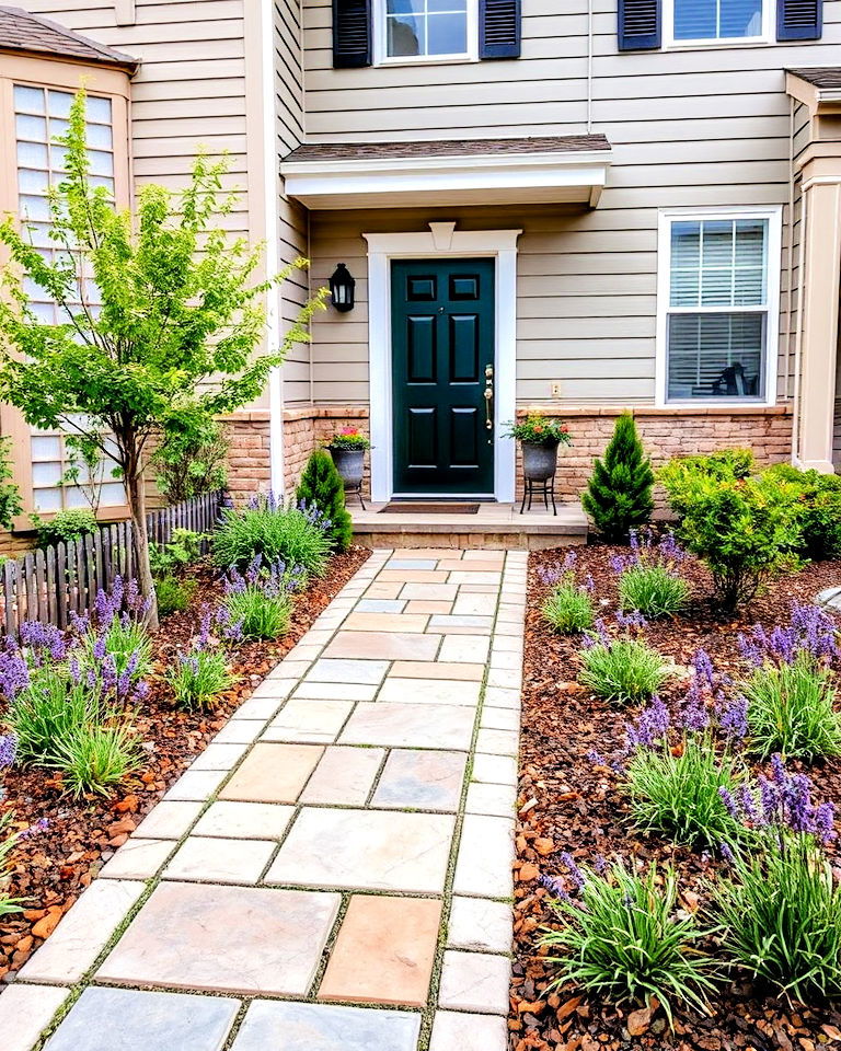 small front yard charming walkway - 20 Small Front Yard Townhouse Landscaping Ideas