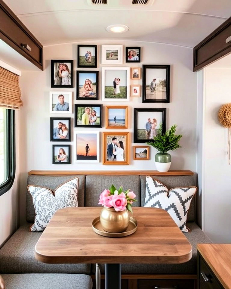 small gallery wall rv decorating - 25 Rv Decorating Ideas