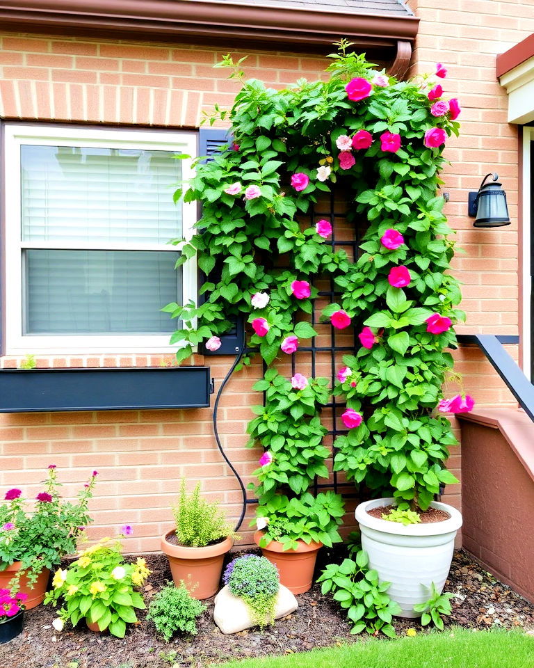 small trellis small front yard townhouse landscaping - 20 Small Front Yard Townhouse Landscaping Ideas