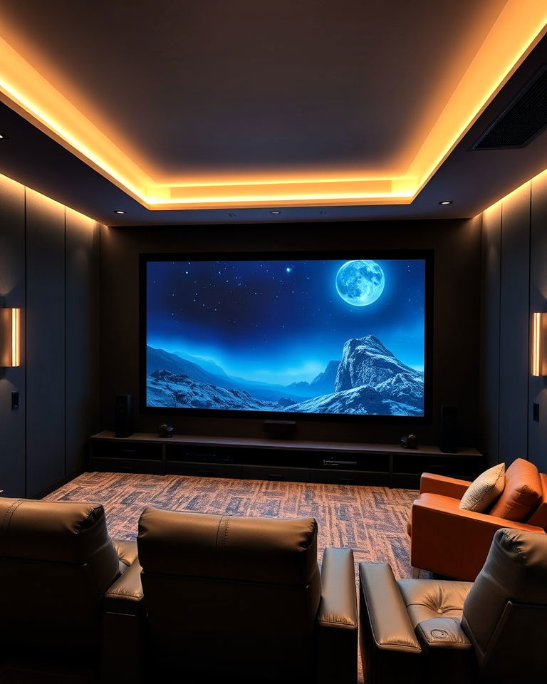 smart home integration - 25 Modern Home Theater Ideas