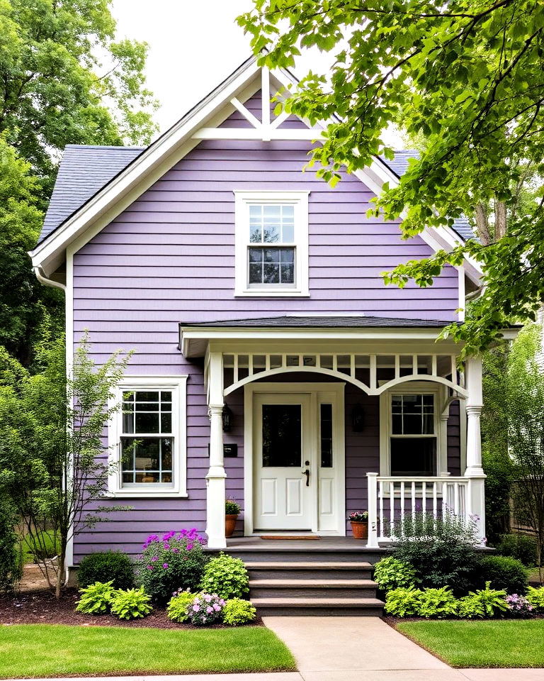 smoky lavender siding for cottage style homes - 30 House Siding Colors