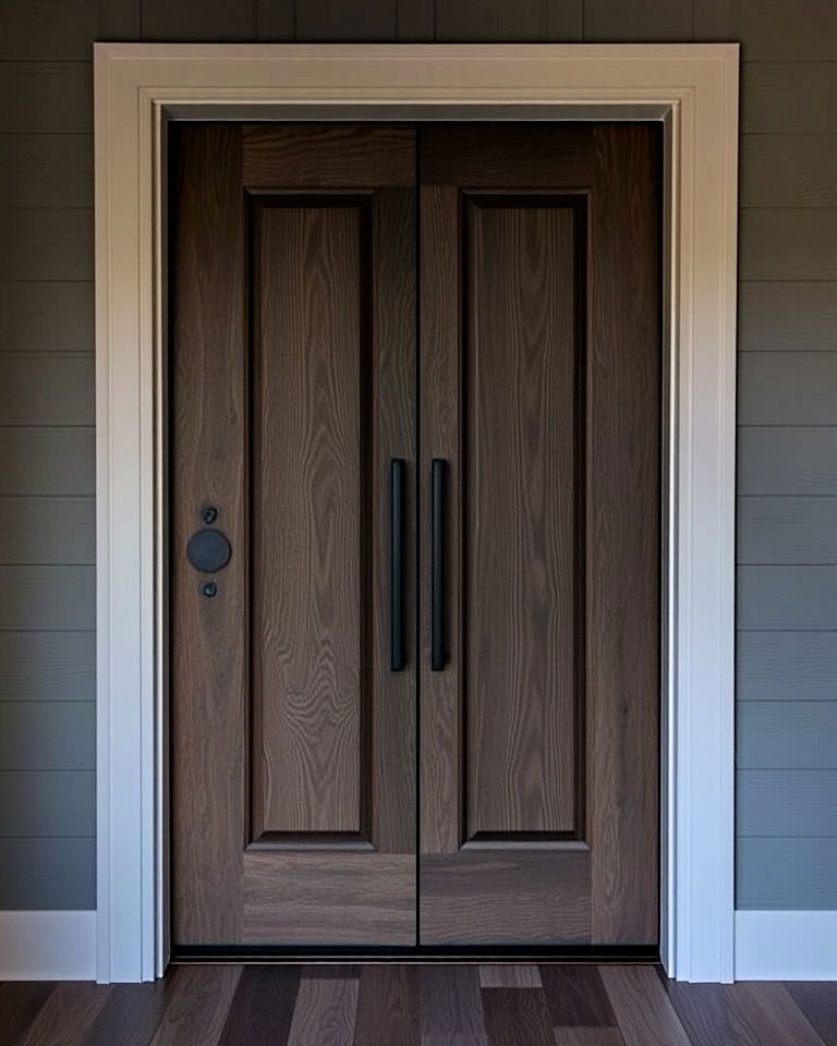smoky oak depth front door - 20 Stained Front Door Ideas