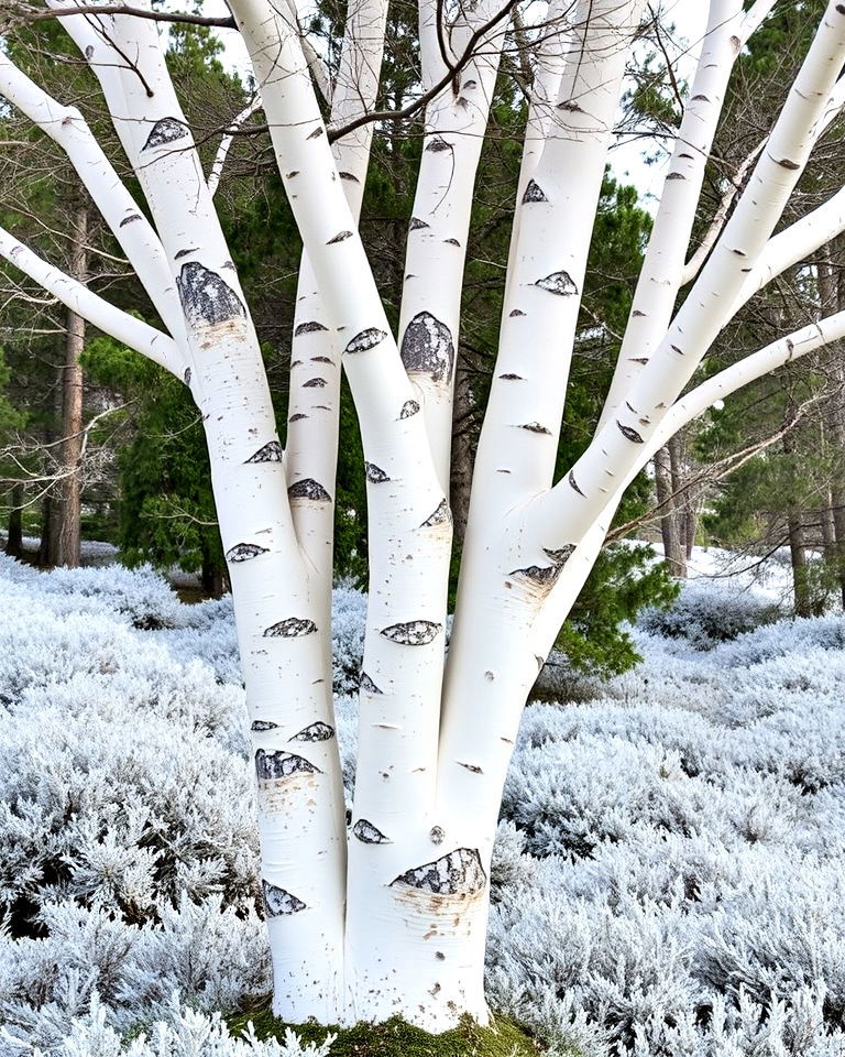 snow gum stands out with its smooth white bark - 15 Trees With White Bark