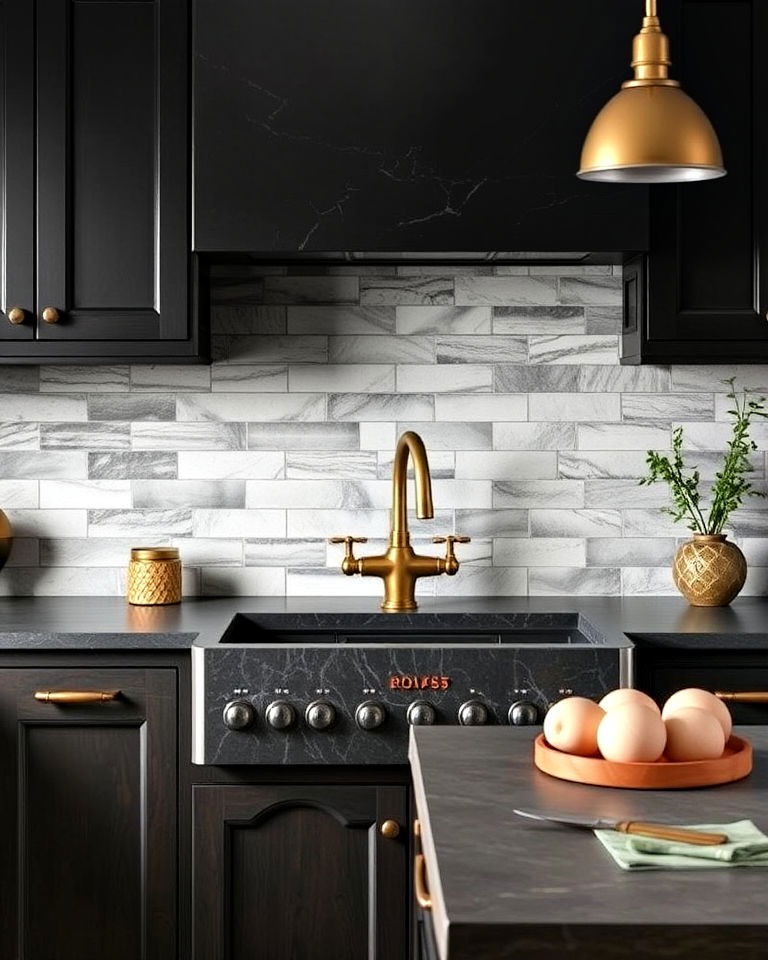 soapstone kitchen backsplash - 20 Stone Kitchen Backsplash Ideas