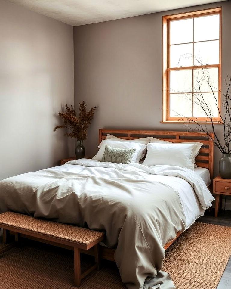 soft earthy color palette for wabi sabi bedroom - 15 Wabi Sabi Bedroom Ideas