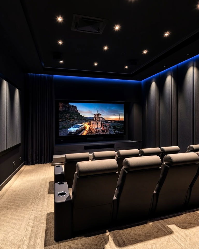 soundproof walls home theater - 25 Modern Home Theater Ideas
