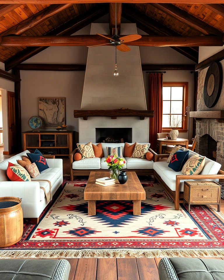 southwestern patterns western interior - 25 Western Interior Design Ideas