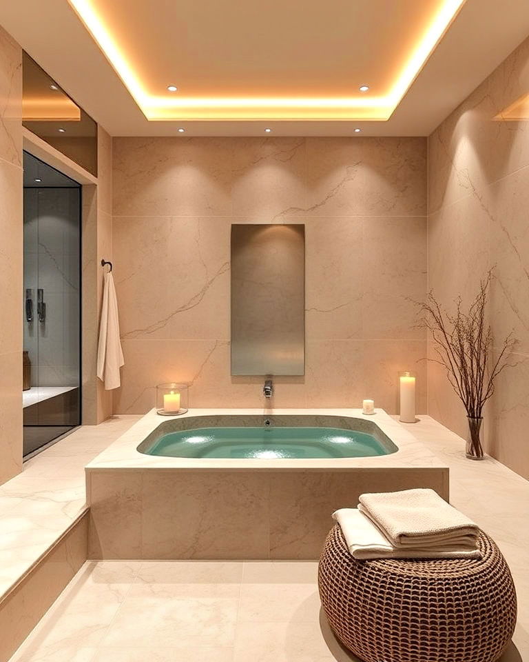 spa inspired hot tub room - 15 Hot Tub Room Ideas