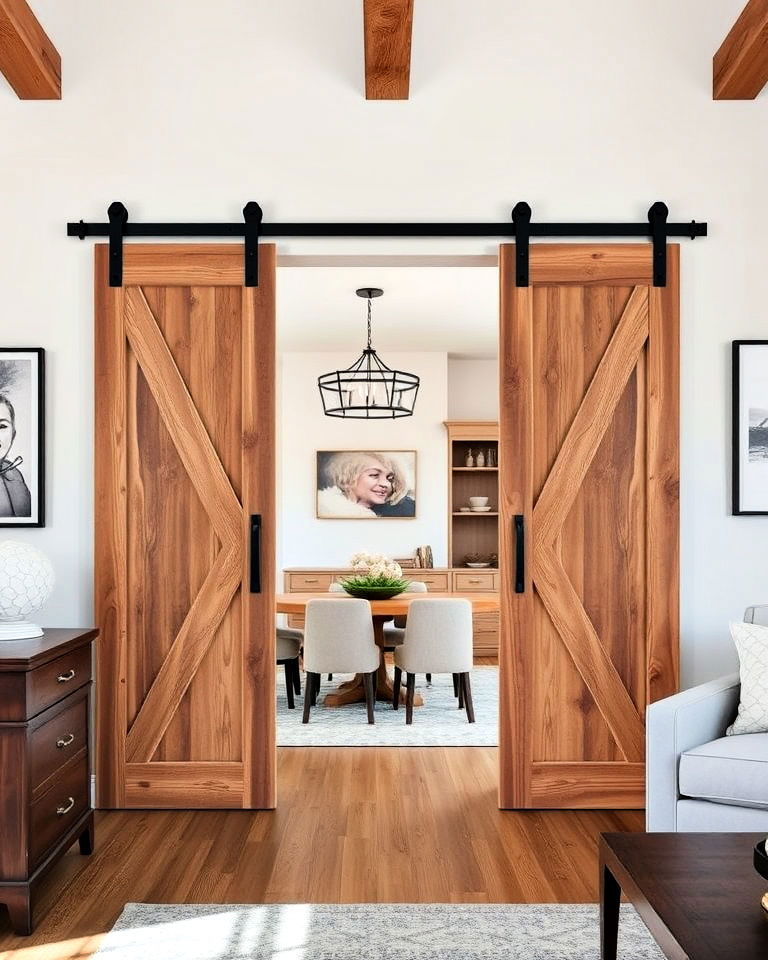 space saving sliding barn doors - 25 Pinterest Interior Design Ideas