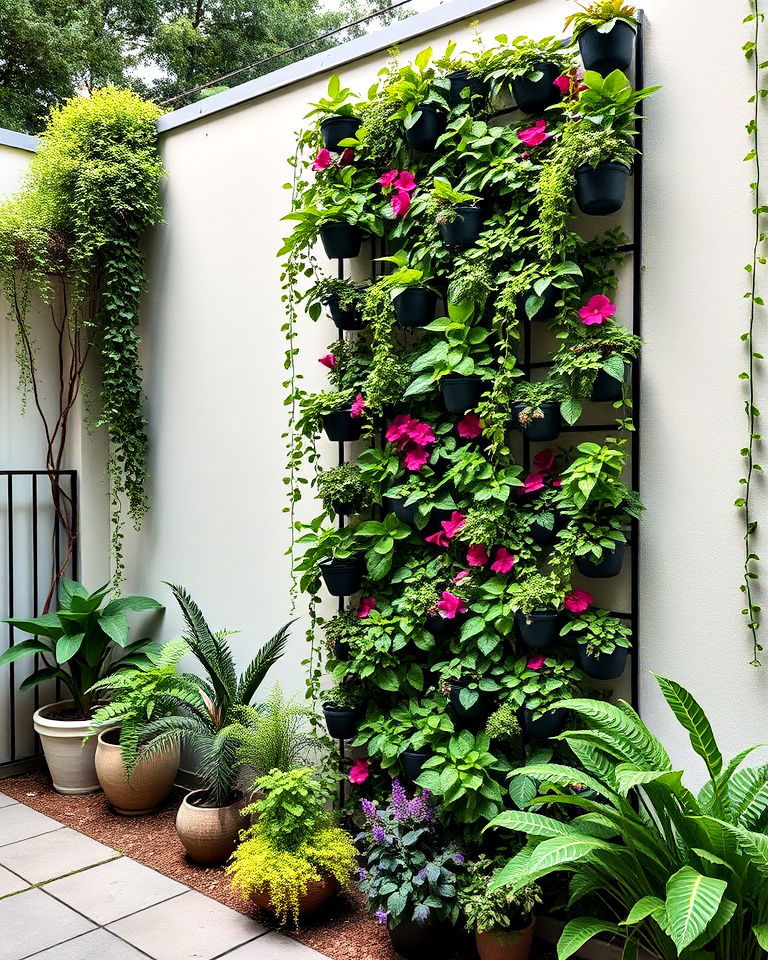 space saving vertical wall garden - 20 Aesthetic Garden Ideas