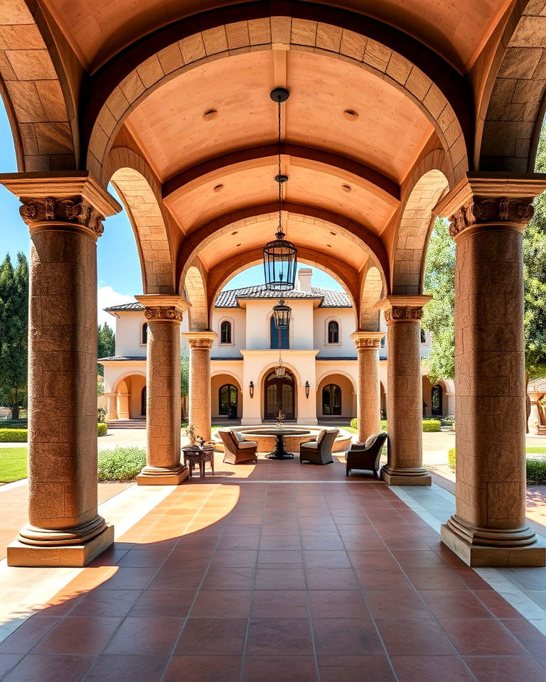 spacious loggias mansion - 25 Mediterranean Mansion Ideas