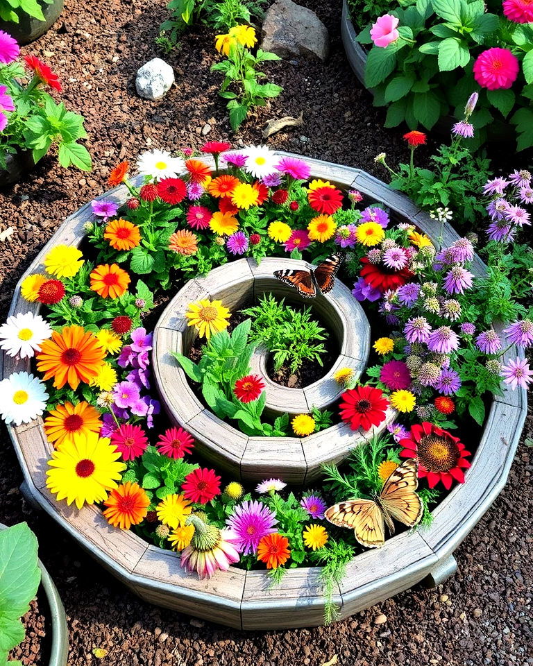 spiral butterfly garden - 25 Spiral Garden Design Ideas