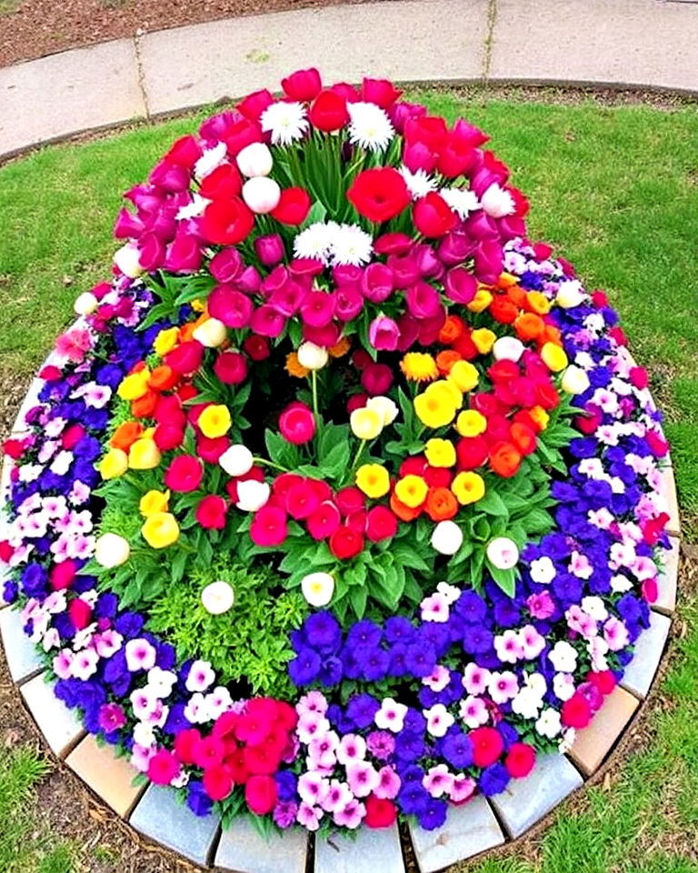 spiral flower bed - 25 Spiral Garden Design Ideas