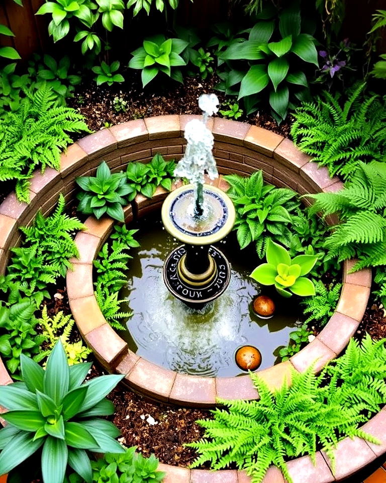 spiral garden with fountains - 25 Spiral Garden Design Ideas