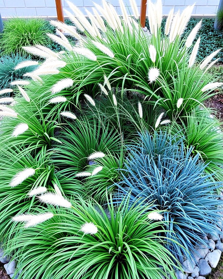 spiral garden with ornamental grasses - 25 Spiral Garden Design Ideas