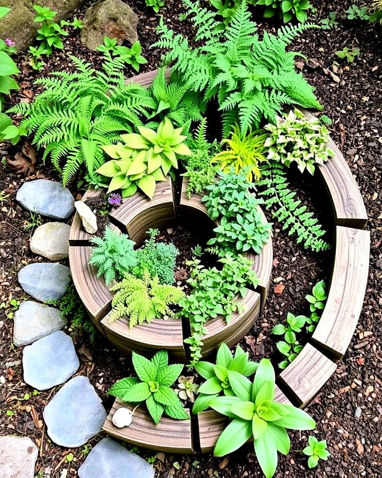 spiral shade garden design idea - 25 Spiral Garden Design Ideas