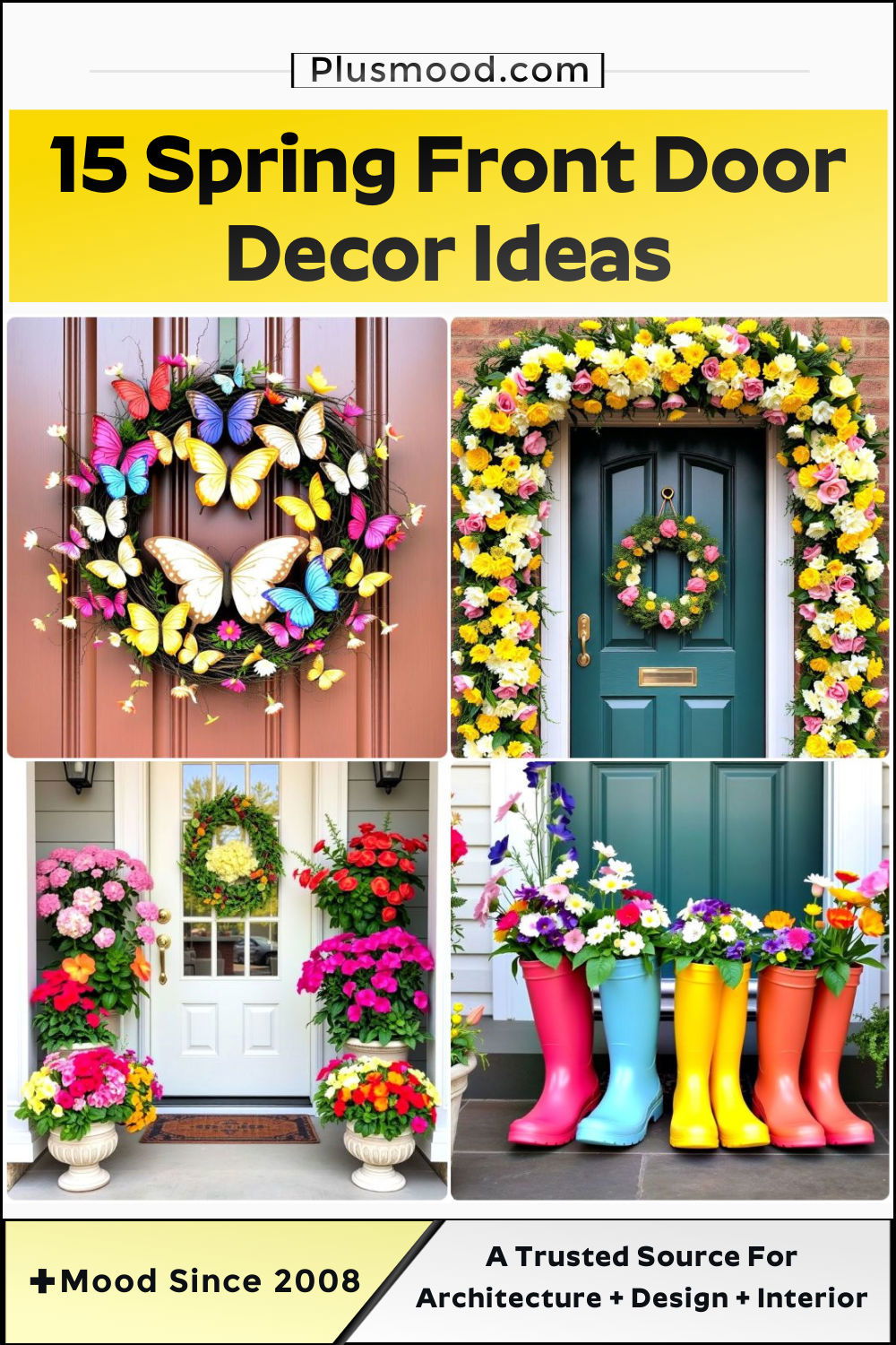 spring front door decor ideas