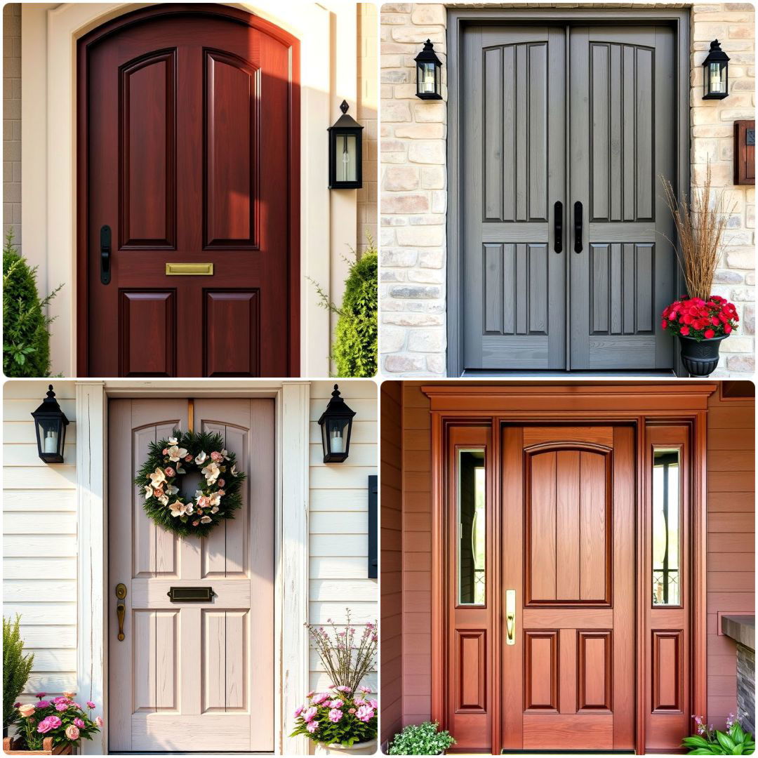 stained front door ideas