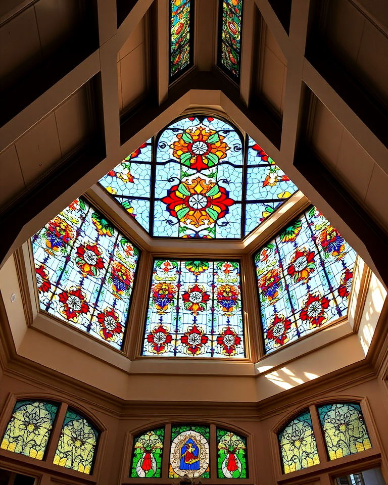 stained glass windows turn vaulted ceilings - 20 Vaulted Ceiling Window Ideas