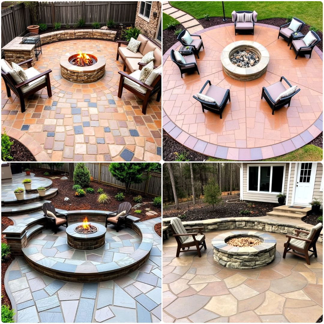 Top 20 Stamped Concrete Patio With Fire Pit Ideas Today