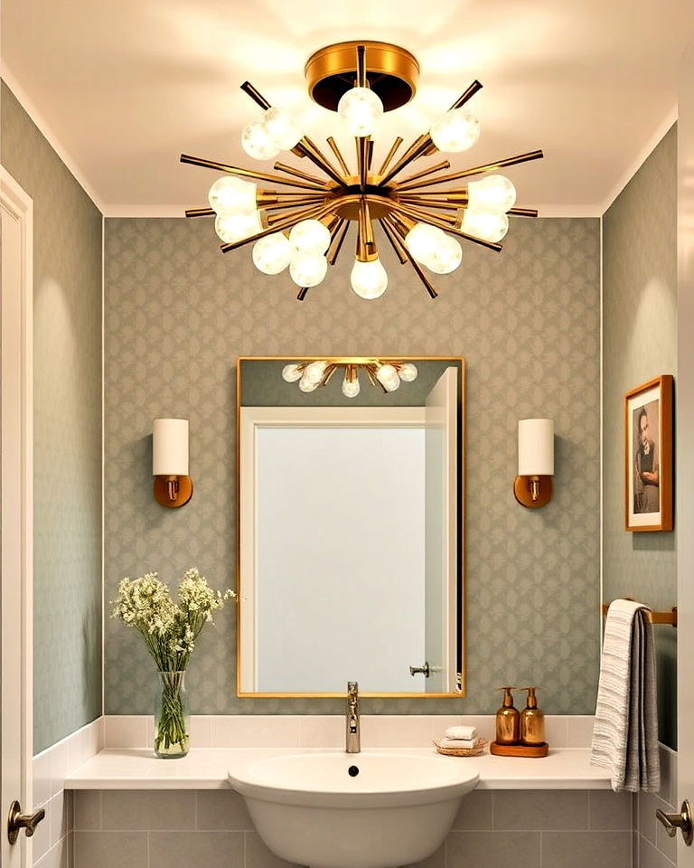 starburst light fixtures to any bathroom - 15 1960s Bathroom Ideas