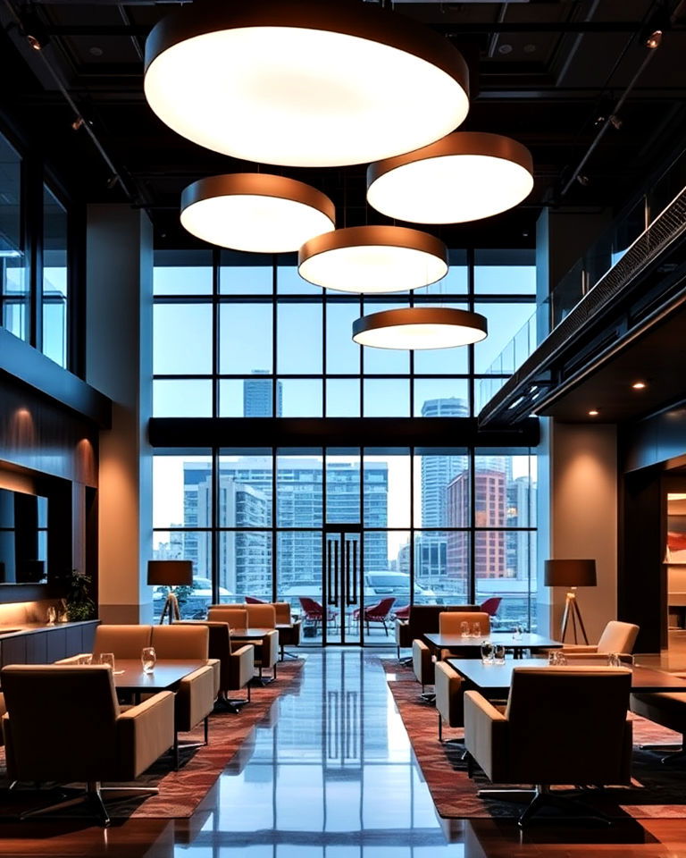 statement lighting fixtures corporate office interior - 25 Corporate Office Interior Design Ideas