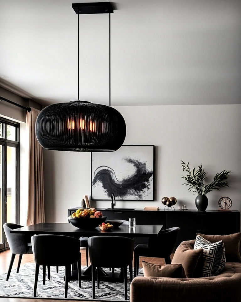 statement lighting for moody interior - 25 Moody Interior Design Ideas