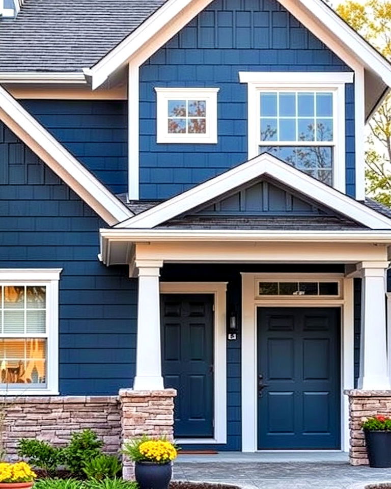 steel blue siding for a cool modern aesthetic - 30 House Siding Colors