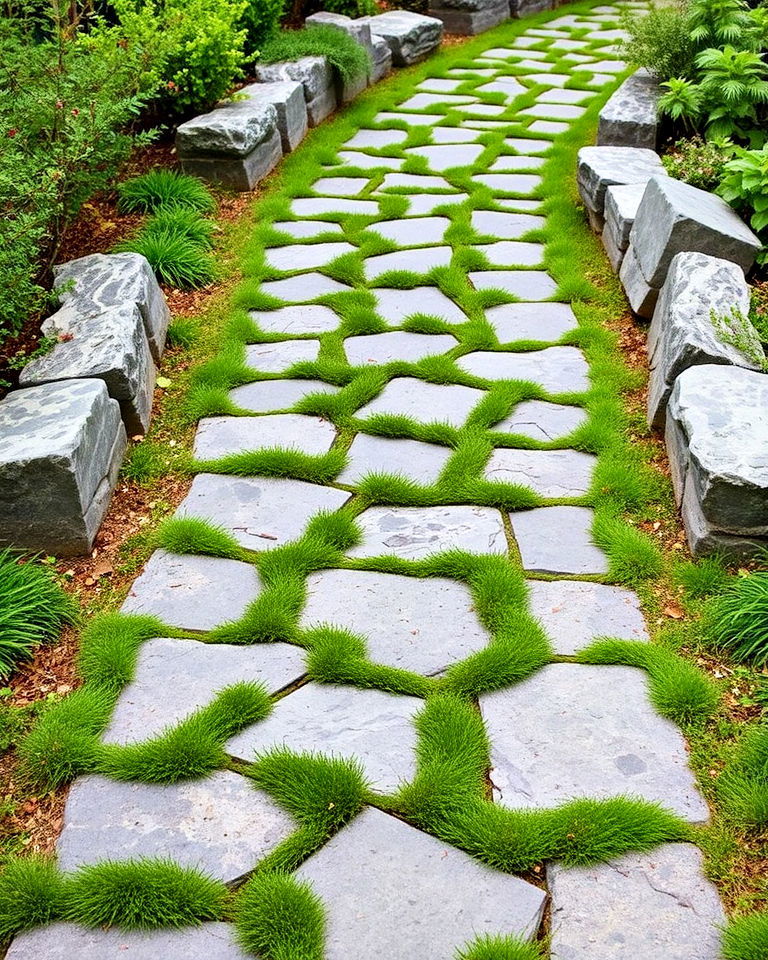 stepping stone bluestone walkway - 20 Bluestone Walkway Ideas