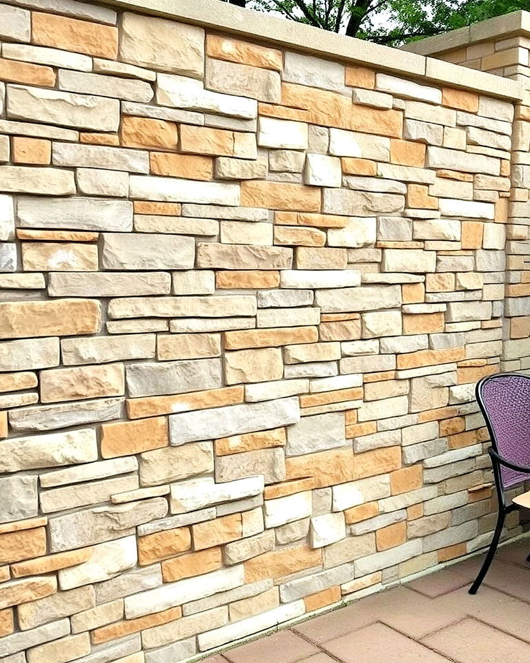 stone veneer accent wall - 20 Outdoor Accent Wall Ideas