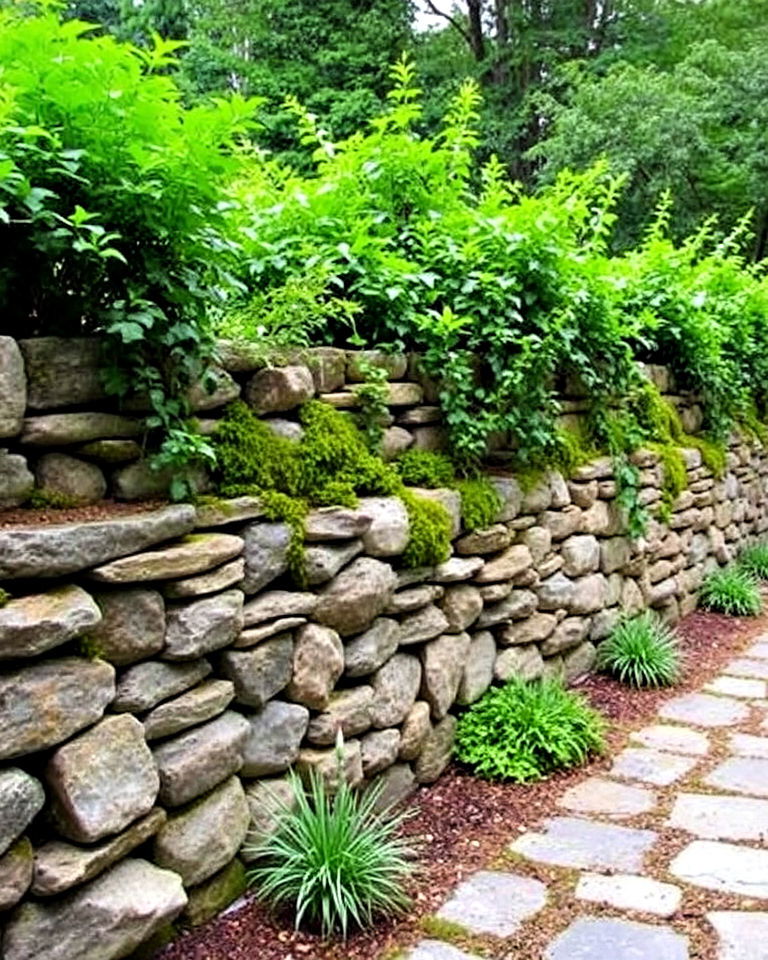 stone walls for classic boundaries - 15 New England Landscaping Ideas