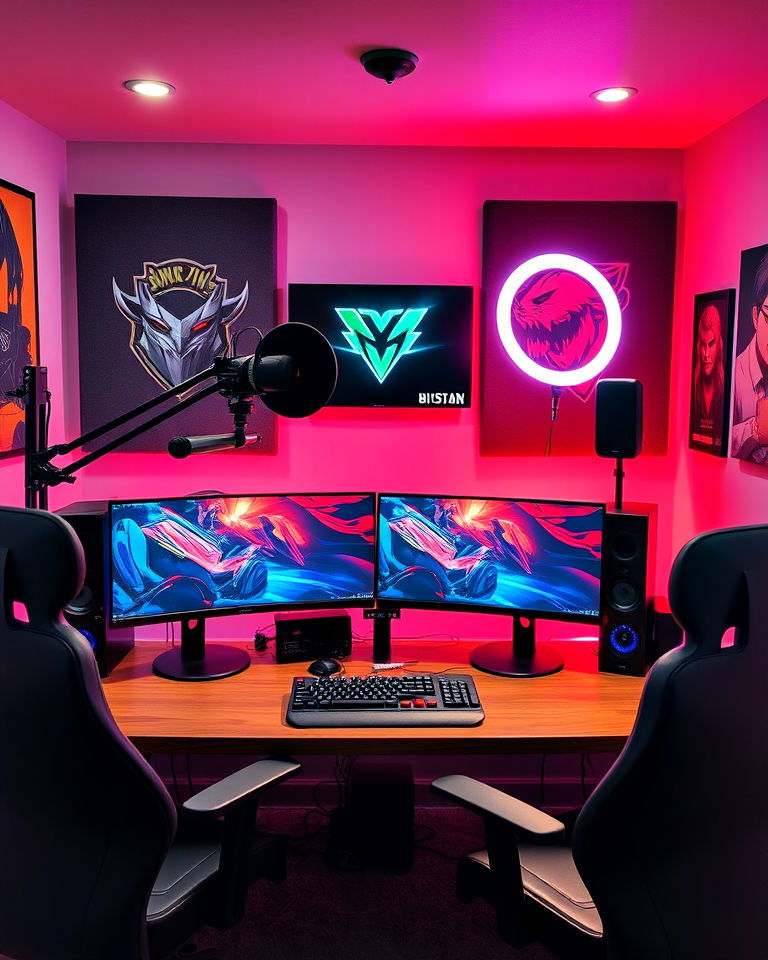 streaming command center man cave gaming - 20 Gaming Man Cave Ideas