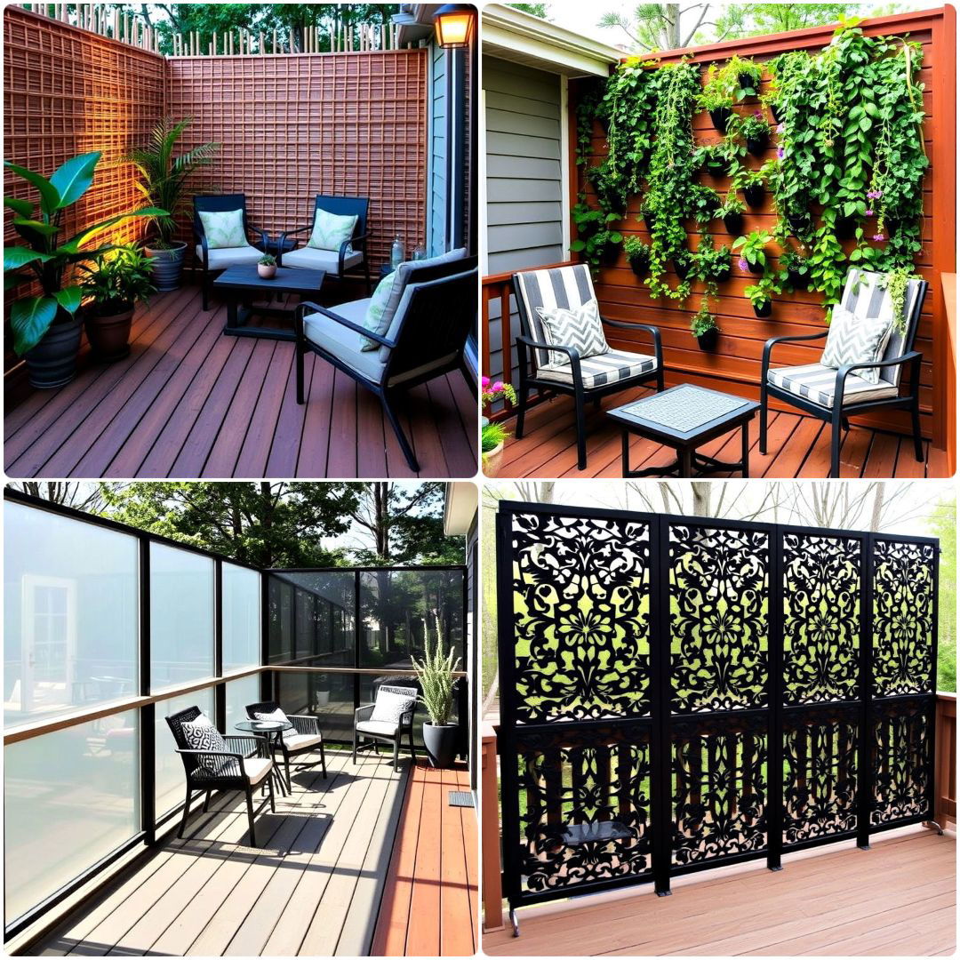 stunning deck with privacy wall
