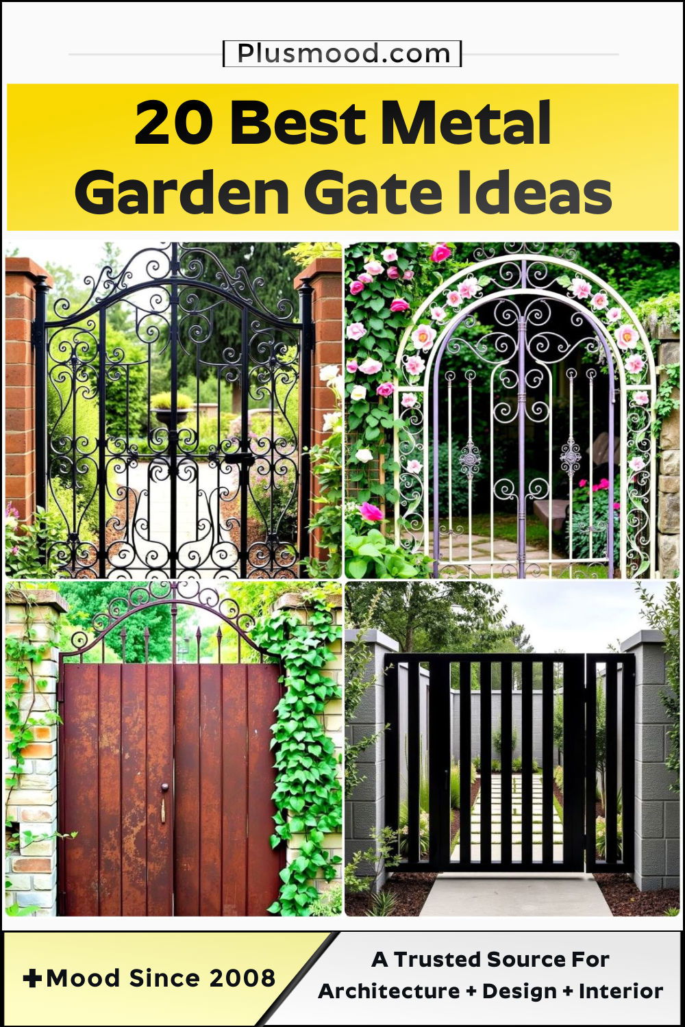 stunning metal garden gate ideas