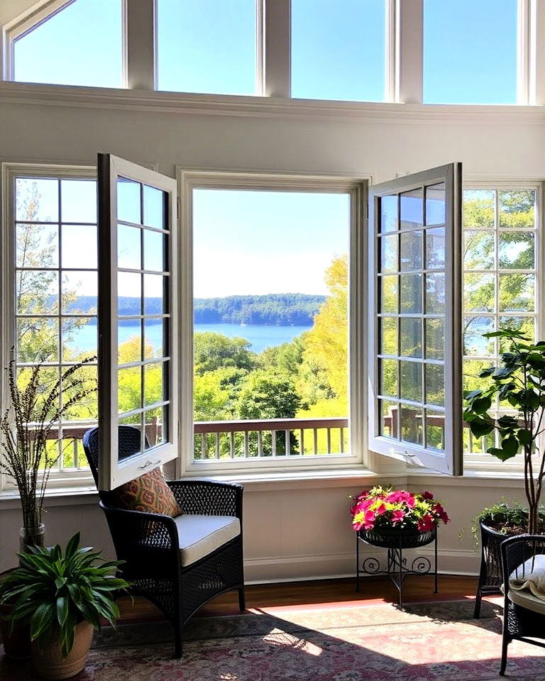 stylish casement windows - 15 Enclosed Porch Ideas With Windows