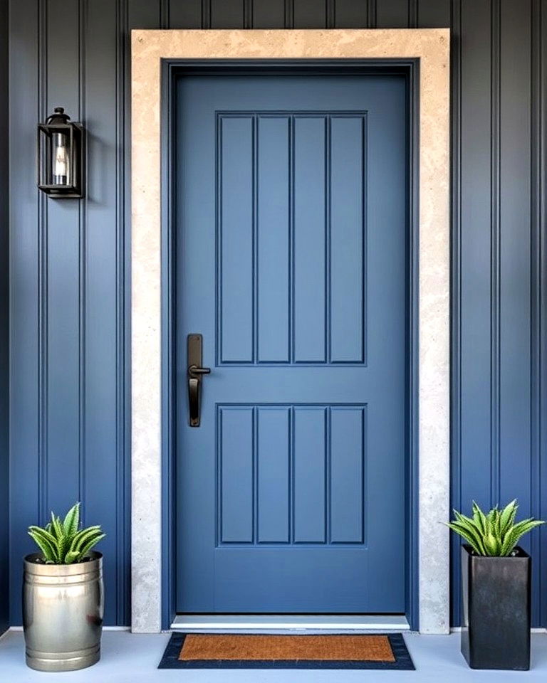 stylish choice steel blue front door - 30 Blue Front Door Colors