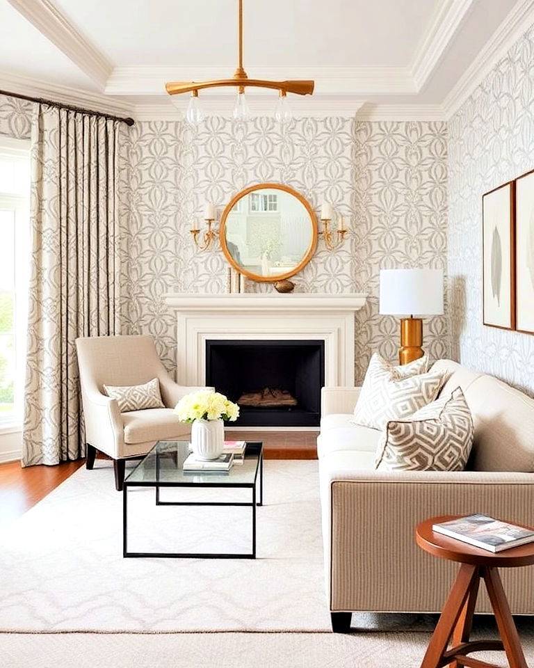 subtle patterns transitional interior - 25 Transitional Interior Design Ideas