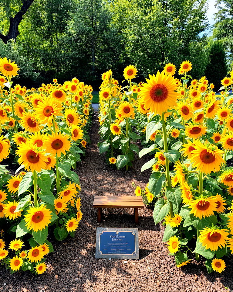 sunflower garden of hope - 30 Memorial Garden Ideas