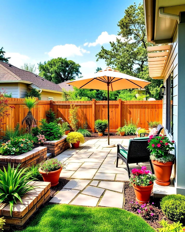 sunlit patio spaces for entertaining - 15 Full Sun Landscaping Ideas