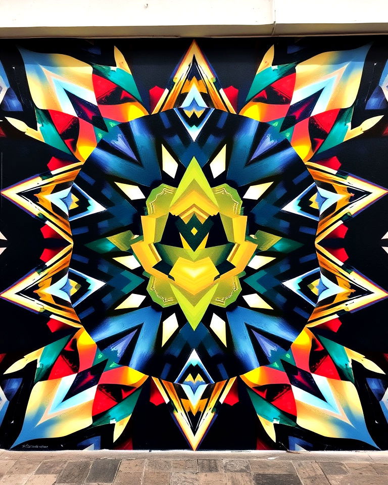 symmetry celebration math mural - 15 Math Mural Ideas