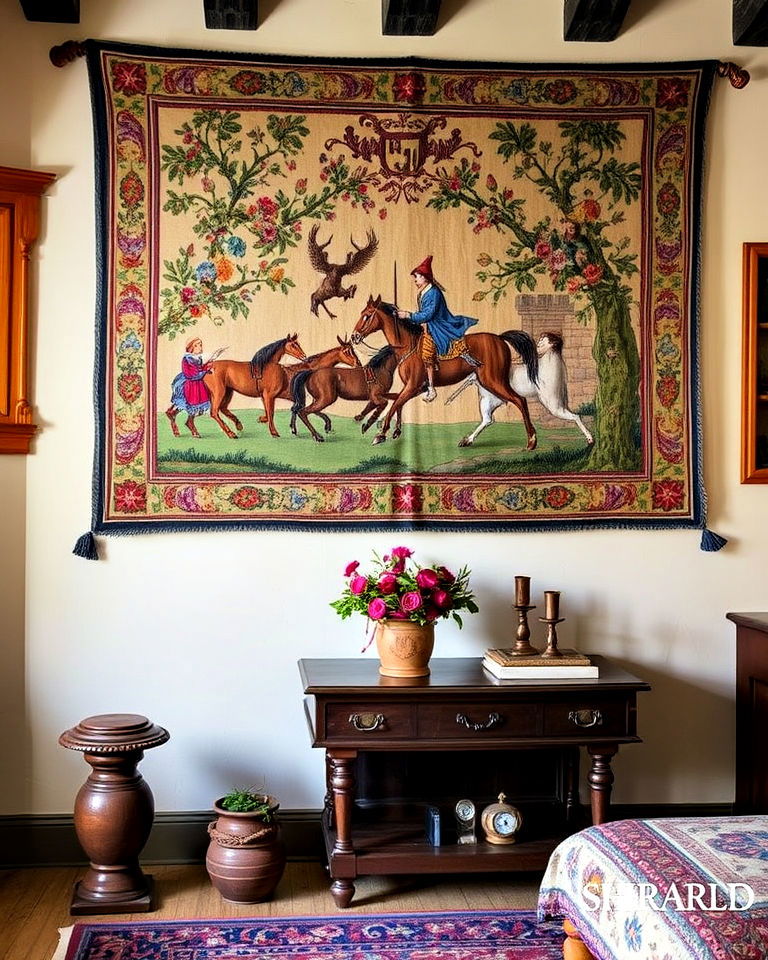 tapestries and wall hangings to tudor interiors - 25 Tudor Style House Interior Ideas