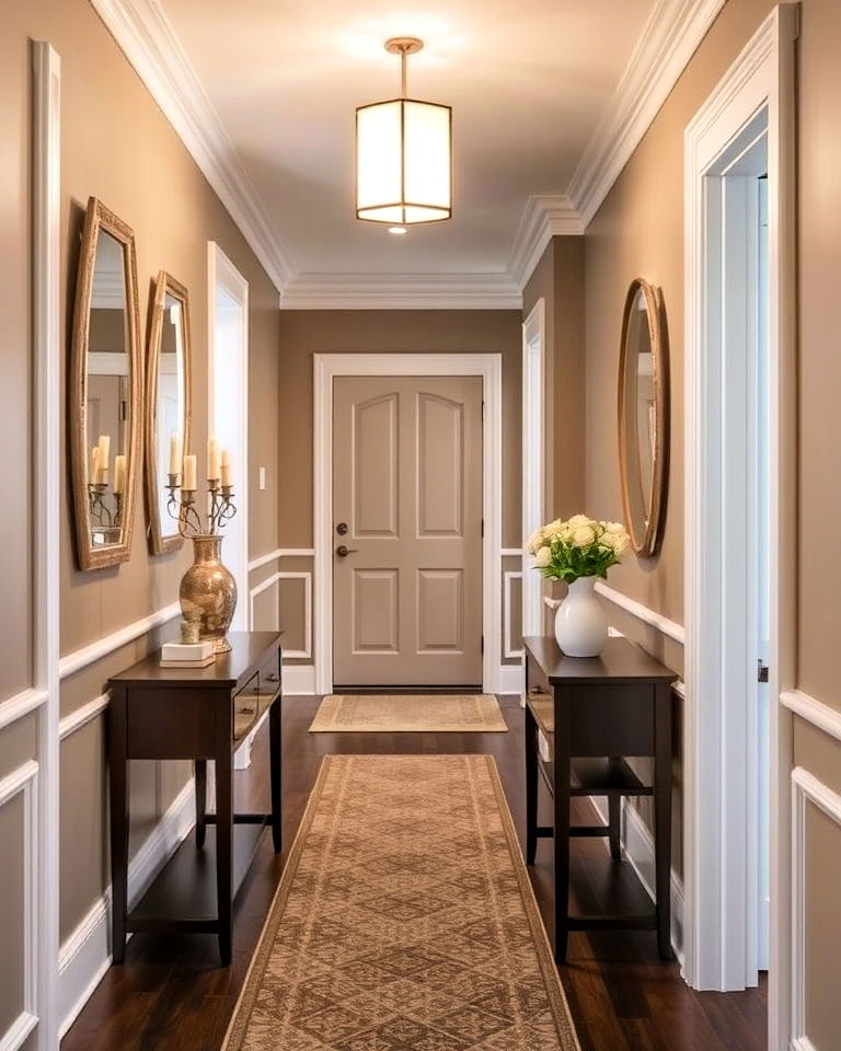 taupe hallway paint for subtle sophistication - 25 Hallway Paint Colors