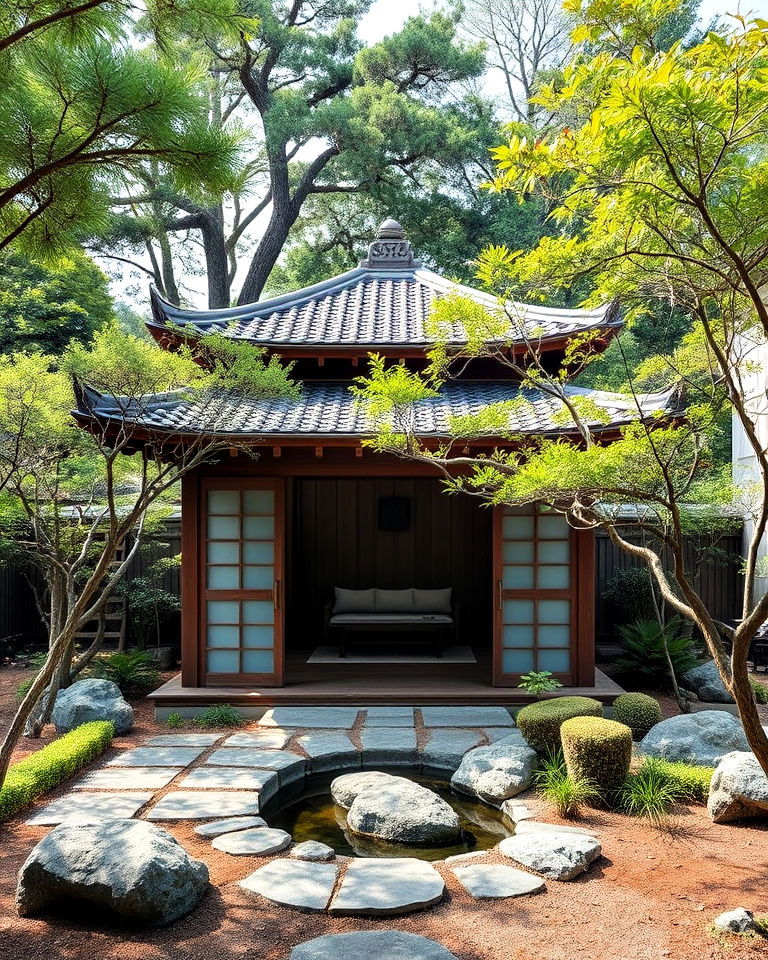 tea house retreat asian landscaping - 25 Asian Landscaping Ideas