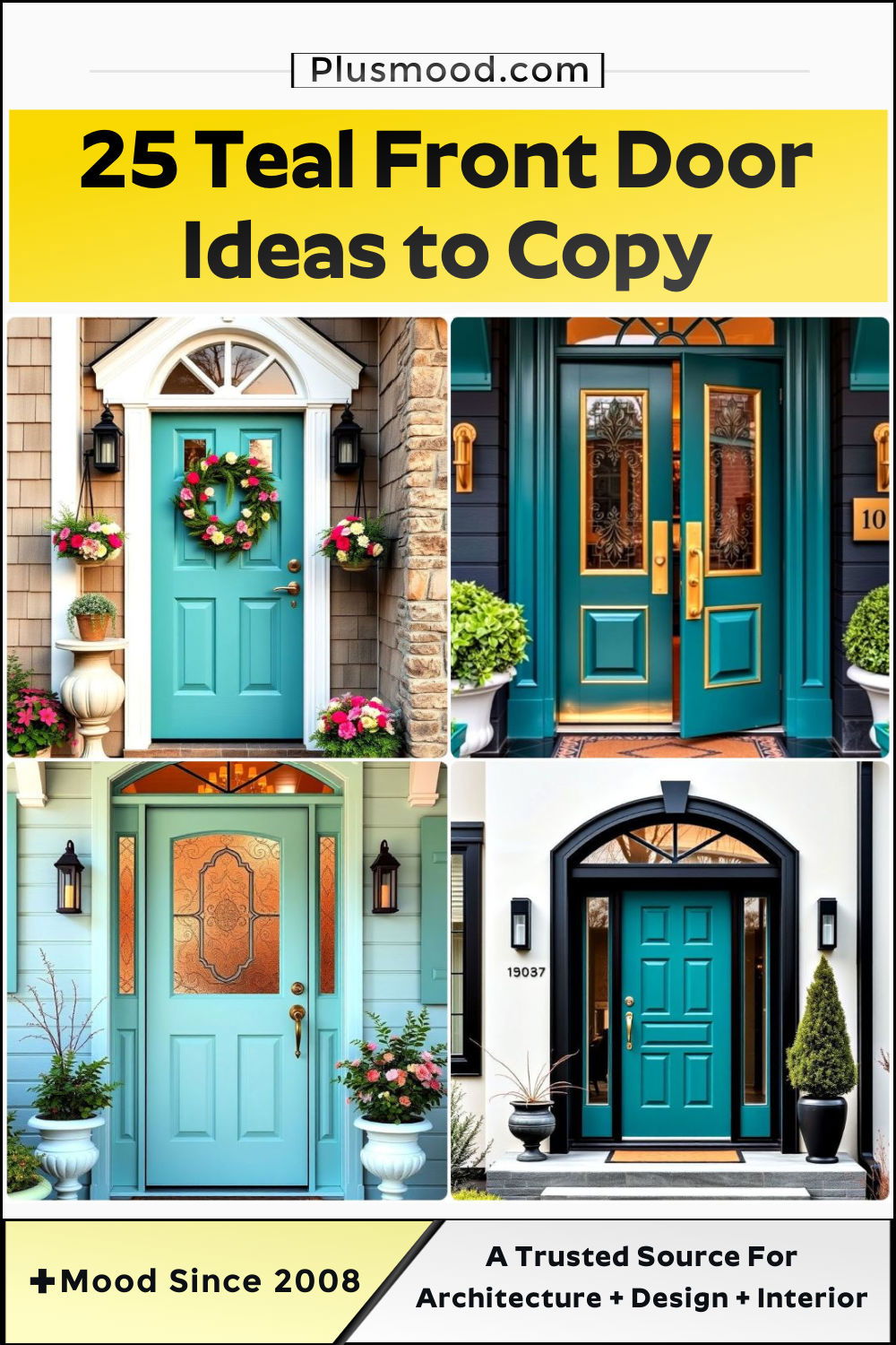 teal front door ideas to copy