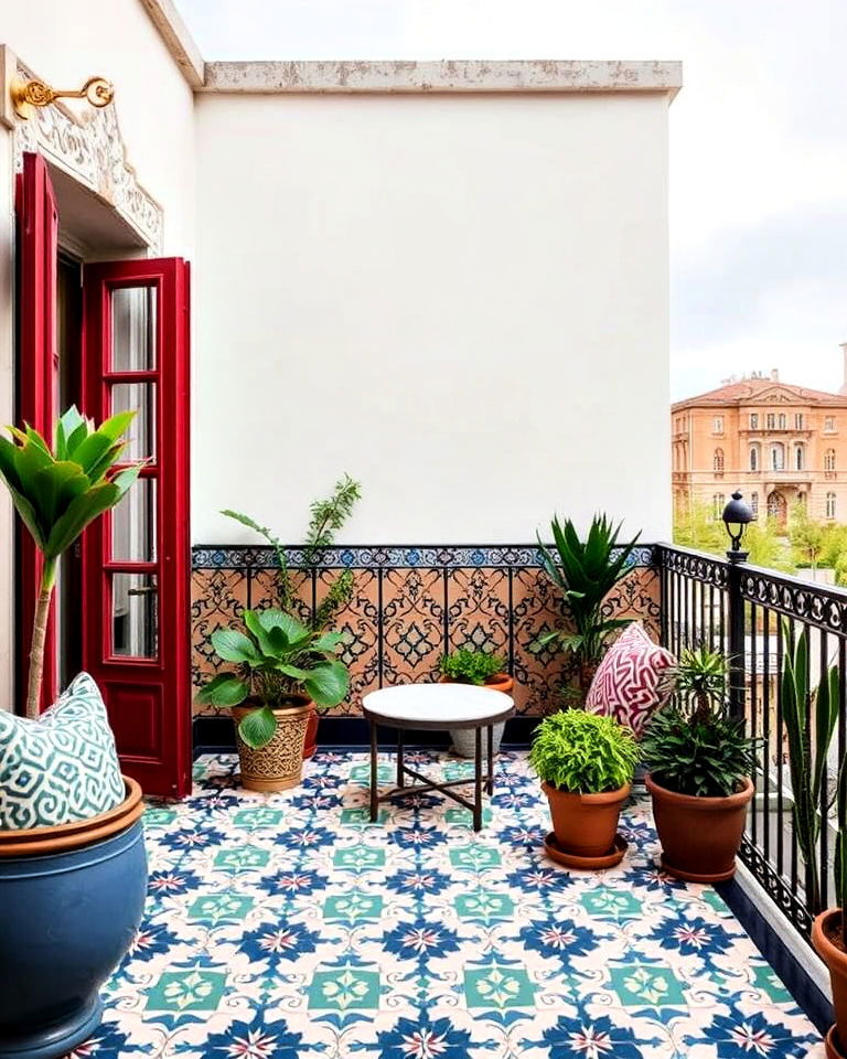 terrace encaustic tiles - 20 Balcony Tiles Ideas